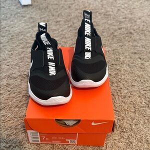 Nike Kids Black and White Slip-On Sneakers